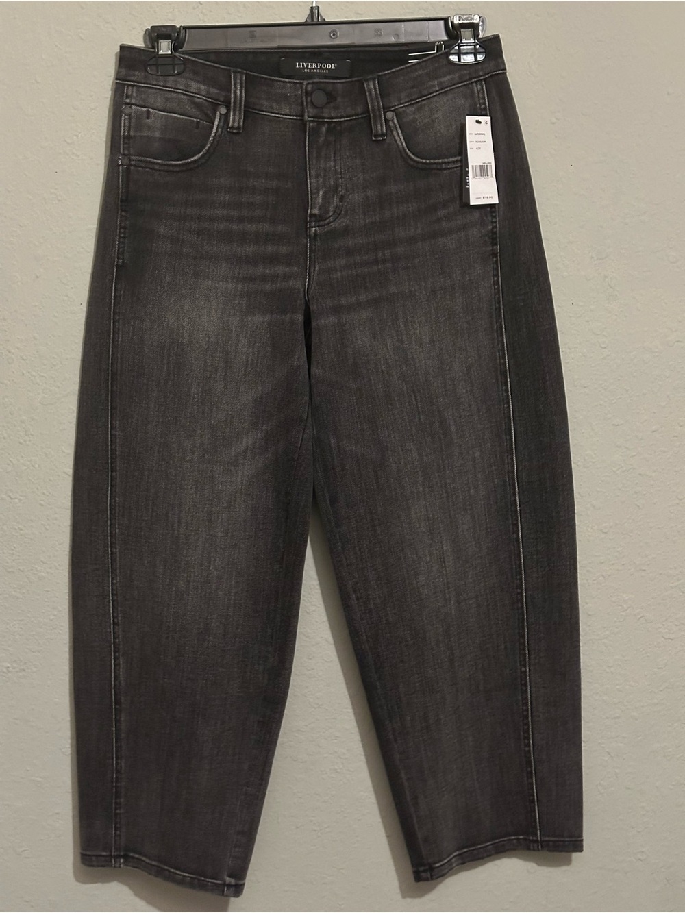 Liverpool Los Angeles The Barrel Mid Rise Cropped Jeans in Ackelson NWT - Picture 4 of 12